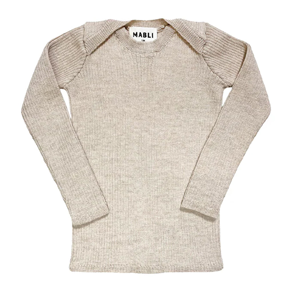 Mabli Baby Sylfaen Skinny Rib T-shirt Almond Beige