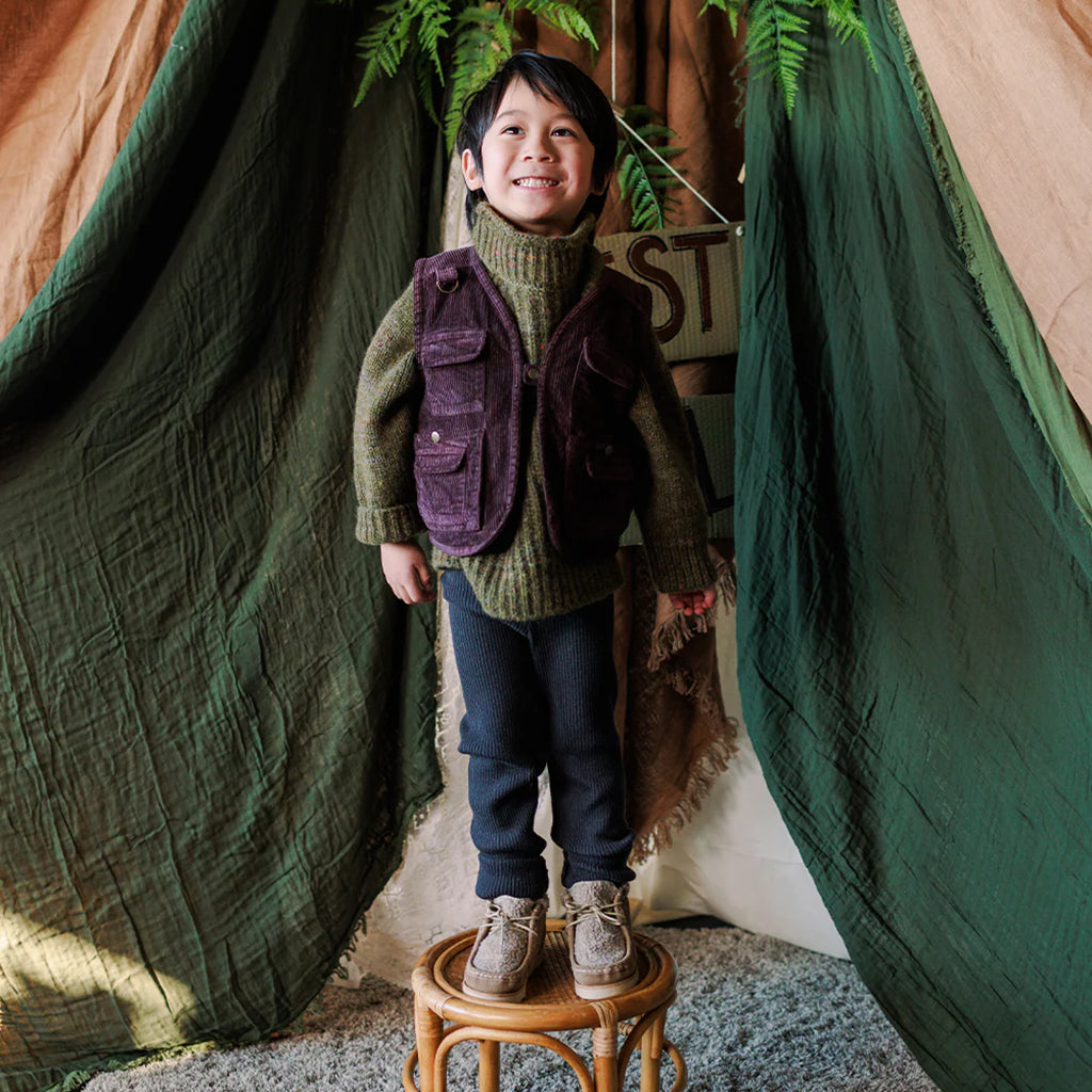 Mabli Baby Sylfaen Skinny Rib Leggings Slate Grey