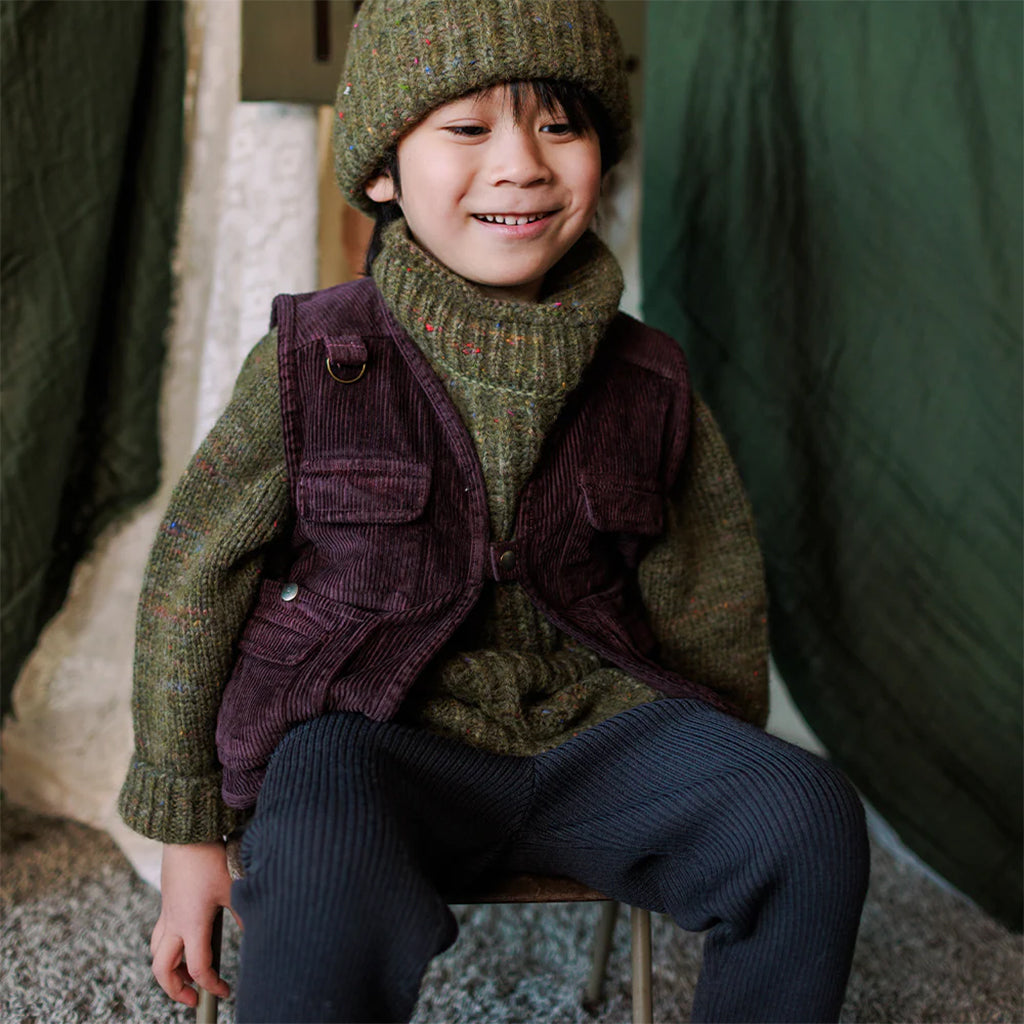 Mabli Baby Sylfaen Skinny Rib Leggings Slate Grey