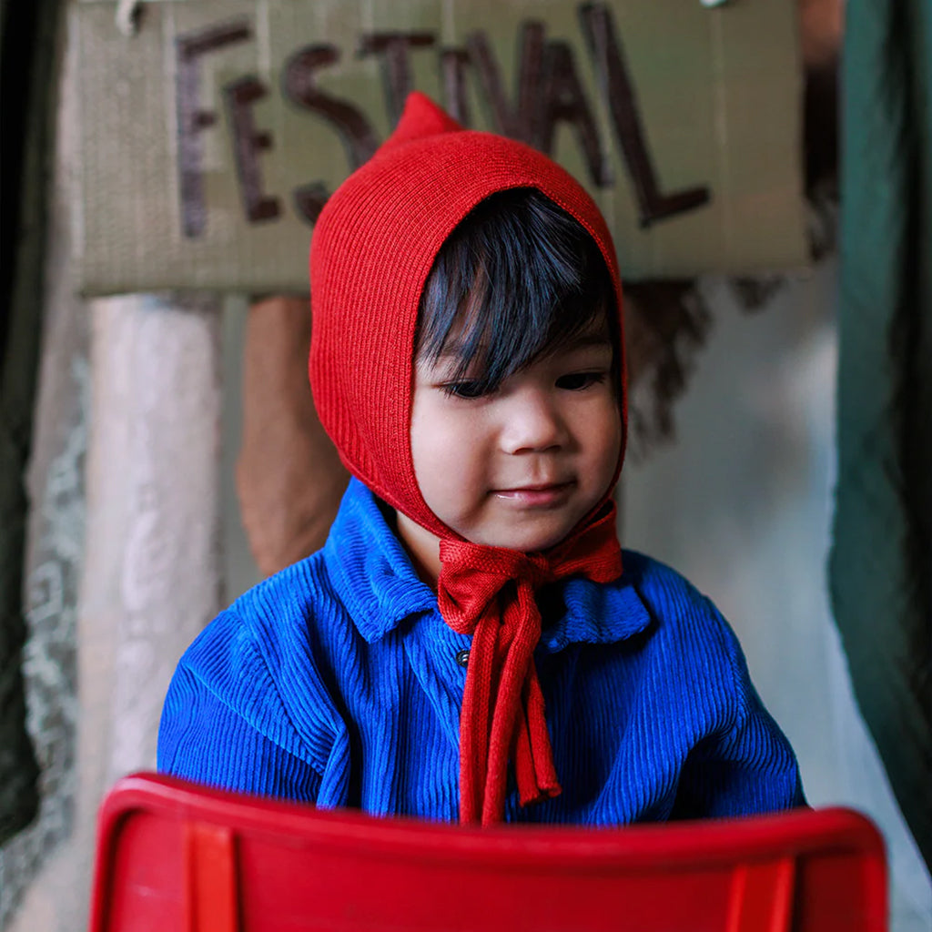 Mabli Baby Tegan Bonnet Hat Redcurrant Red