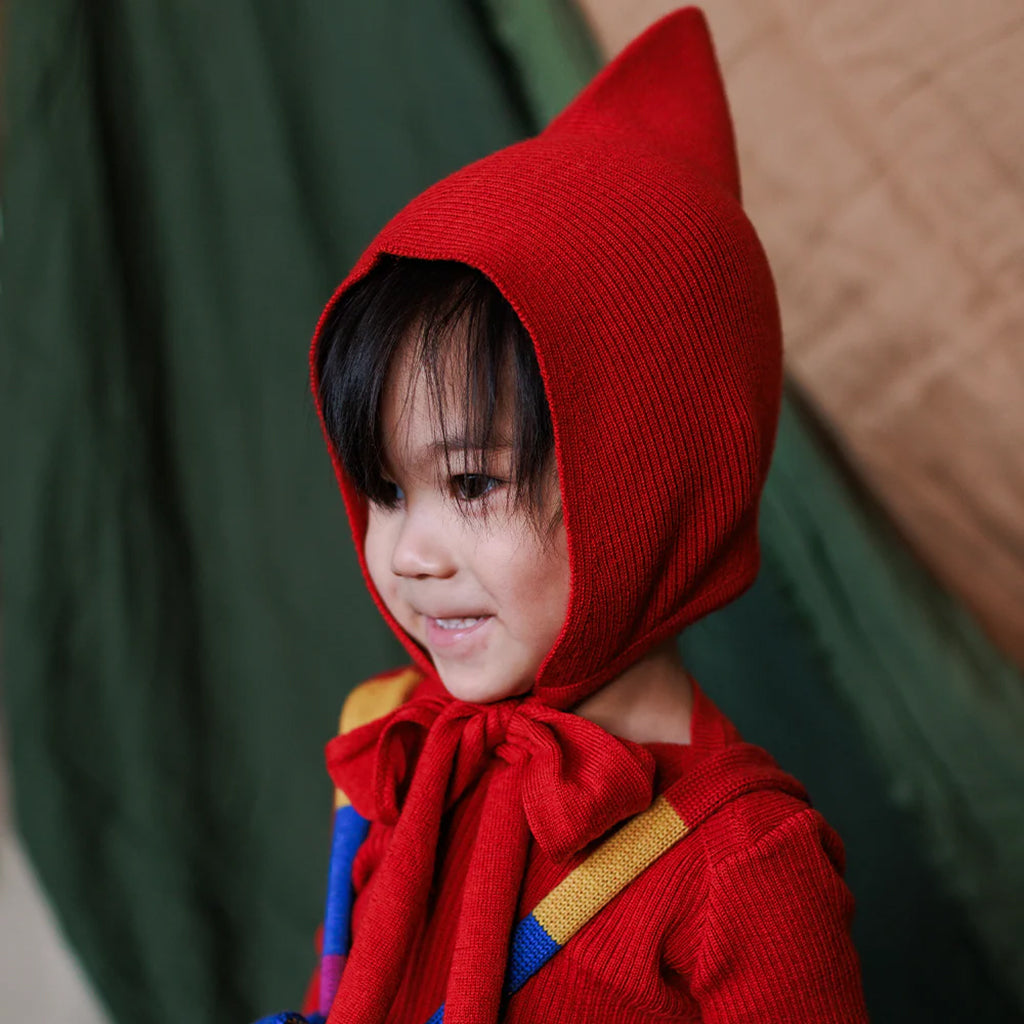 Mabli Baby Tegan Bonnet Hat Redcurrant Red