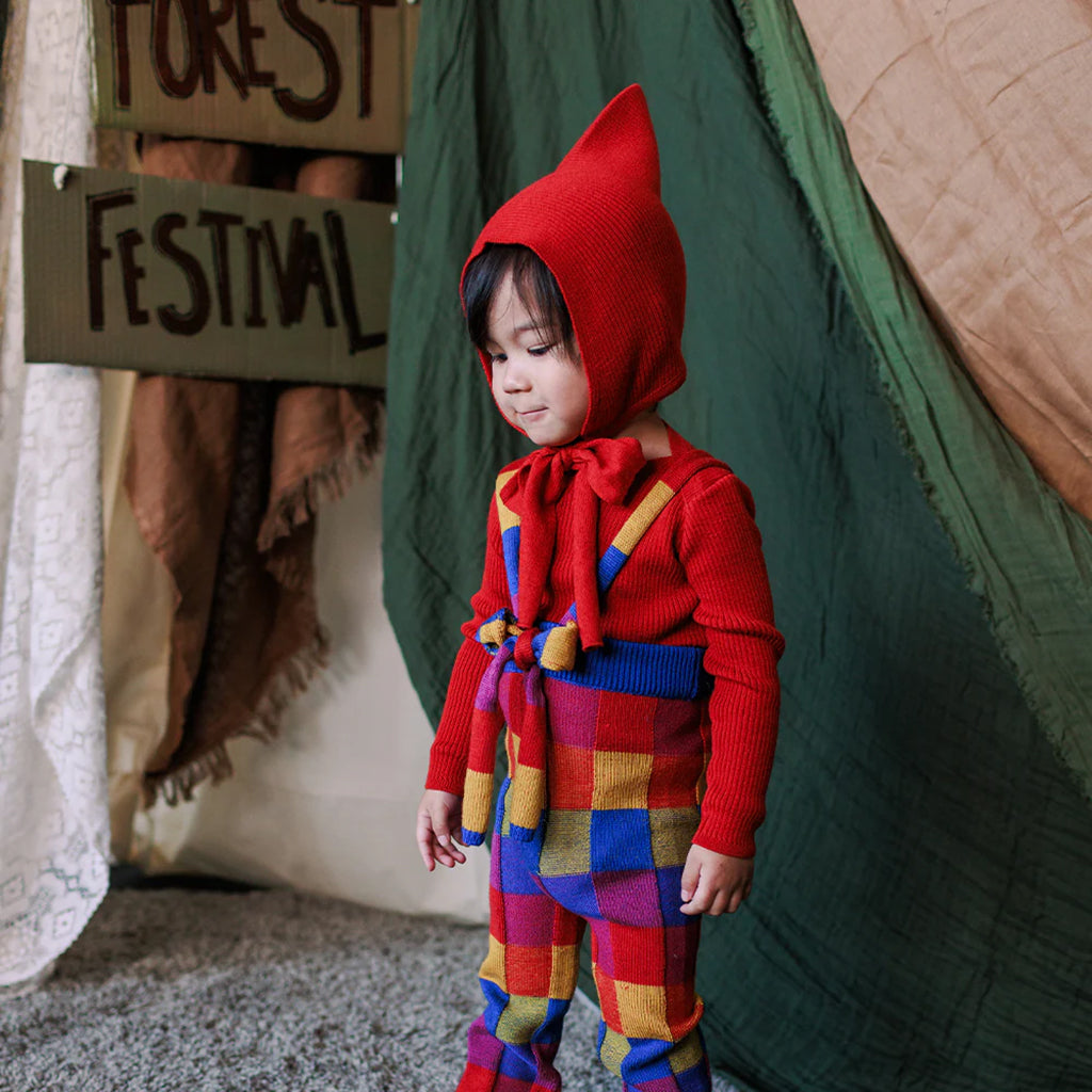 Mabli Baby Tegan Bonnet Hat Redcurrant Red