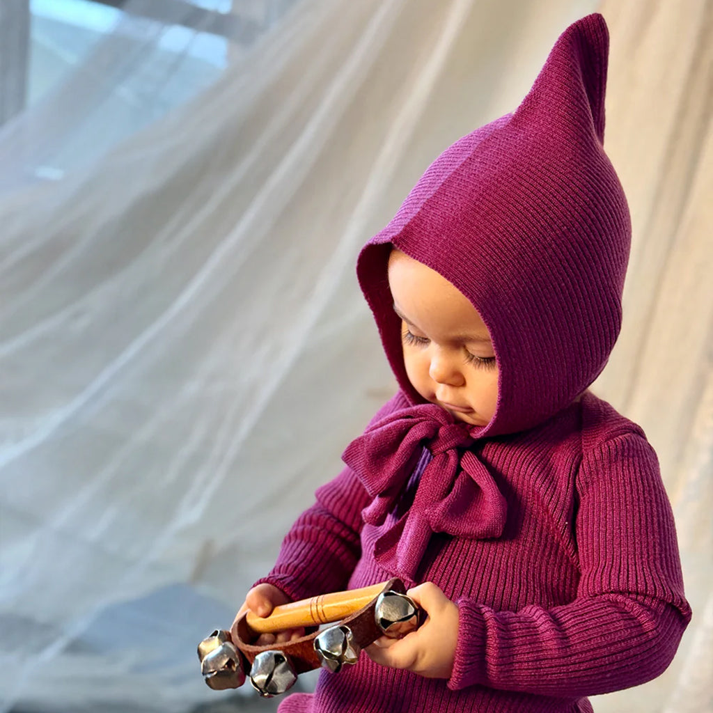 Mabli Baby Tegan Bonnet Hat Violet Purple