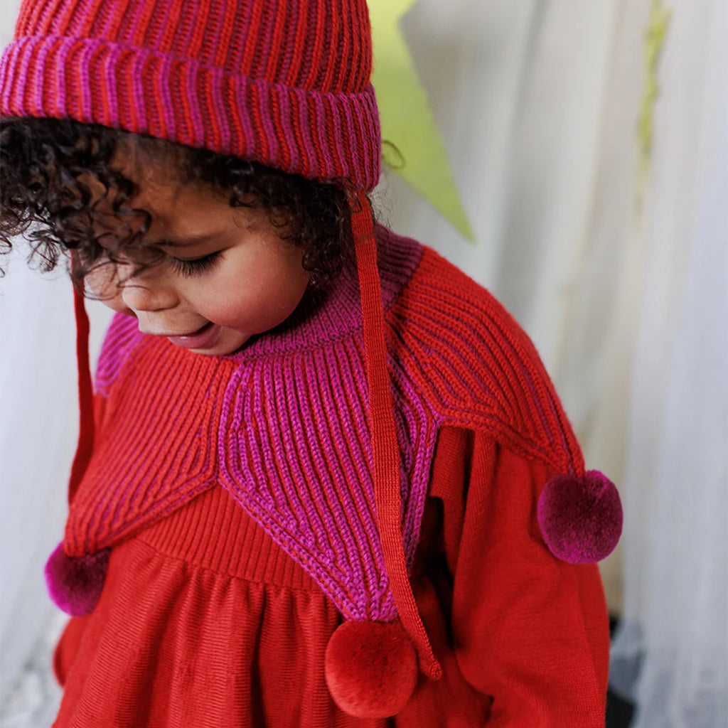 Mabli Baby Jester Collar Violet Purple And Redcurrant Red