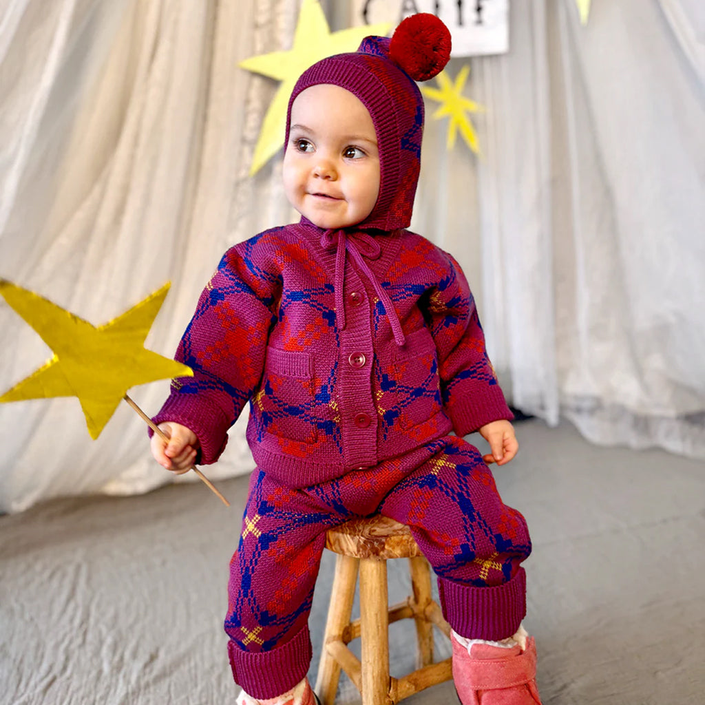 Mabli Baby Sêr V-neck Cardigan Violet Dream Purple