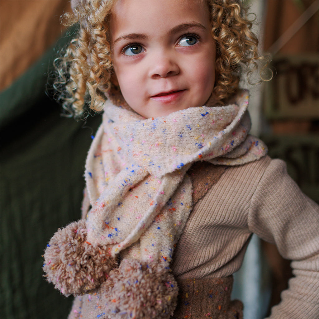 Mabli Baby Sprinkles Scarf Konpeito White