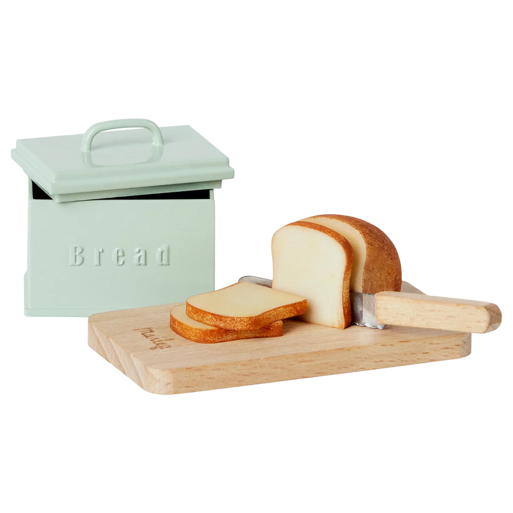 Maileg Toys Mouse Kitchen Bread Box With Utensils Miniature