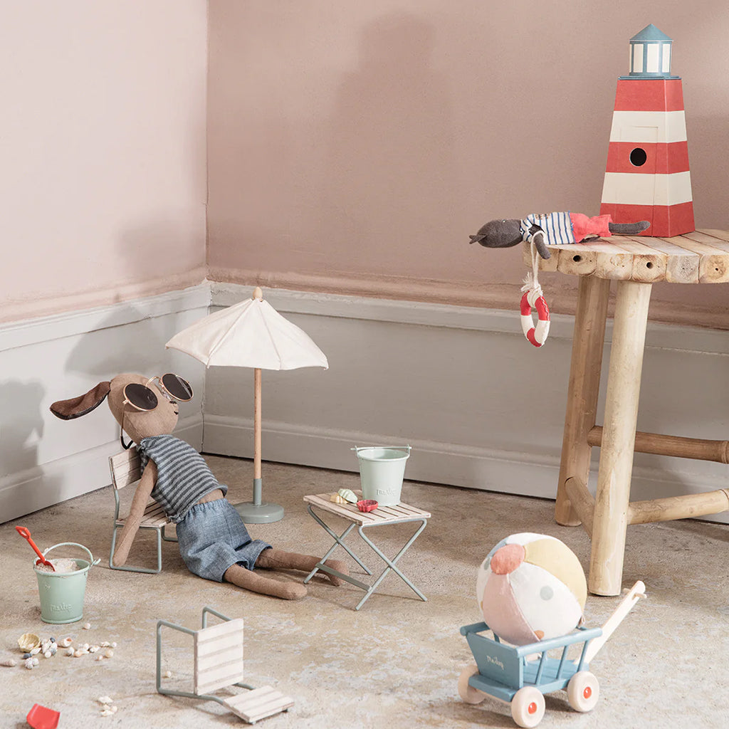 Maileg Toys Mouse Beach Miniature Sunshade