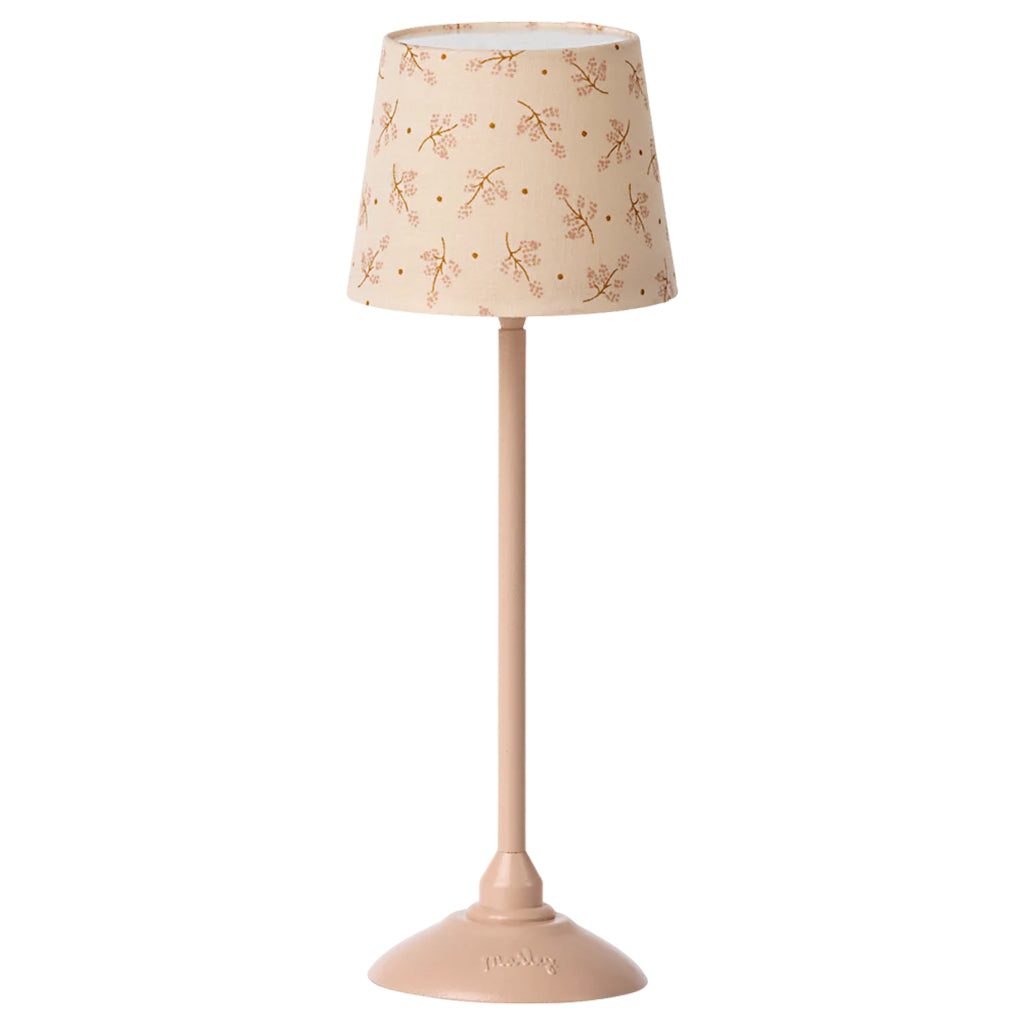 Maileg Toys Mouse Miniature Floor Lamp Powder Pink