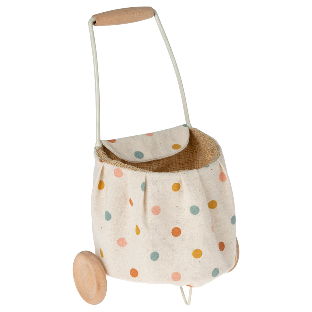 Maileg Toys Mouse Miniature Trolley Multicolour Dots