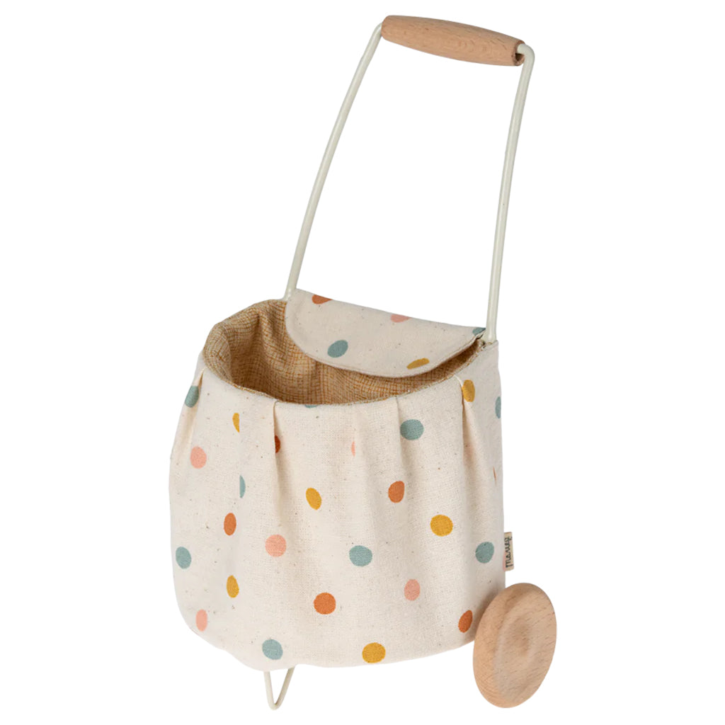 Maileg Toys Mouse Miniature Trolley Multicolour Dots