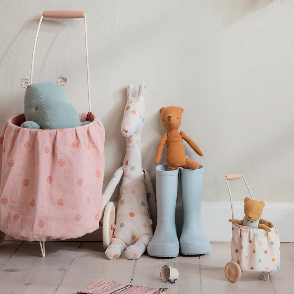 Maileg Toys Mouse Miniature Trolley Multicolour Dots