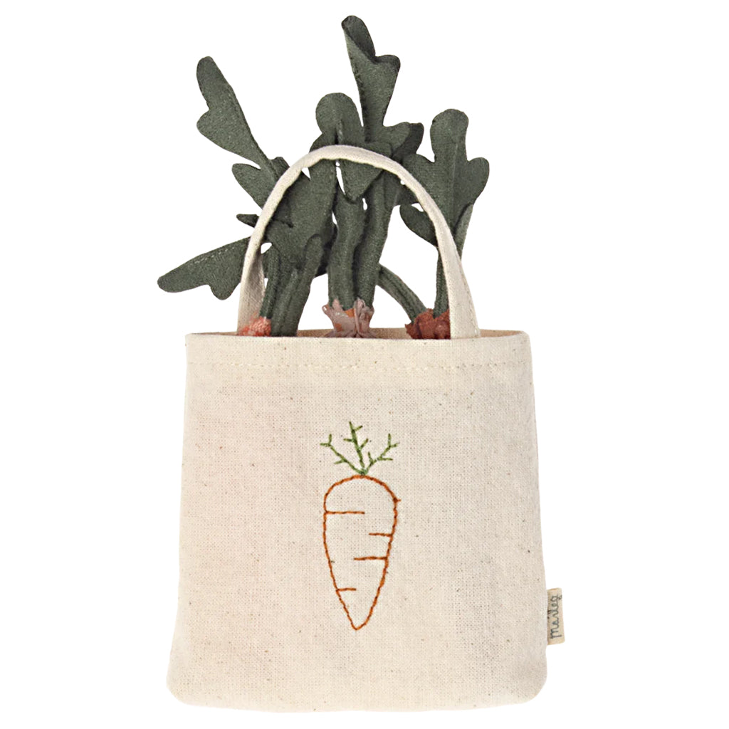 Maileg Toys Mini Carrots In Shopping Bag