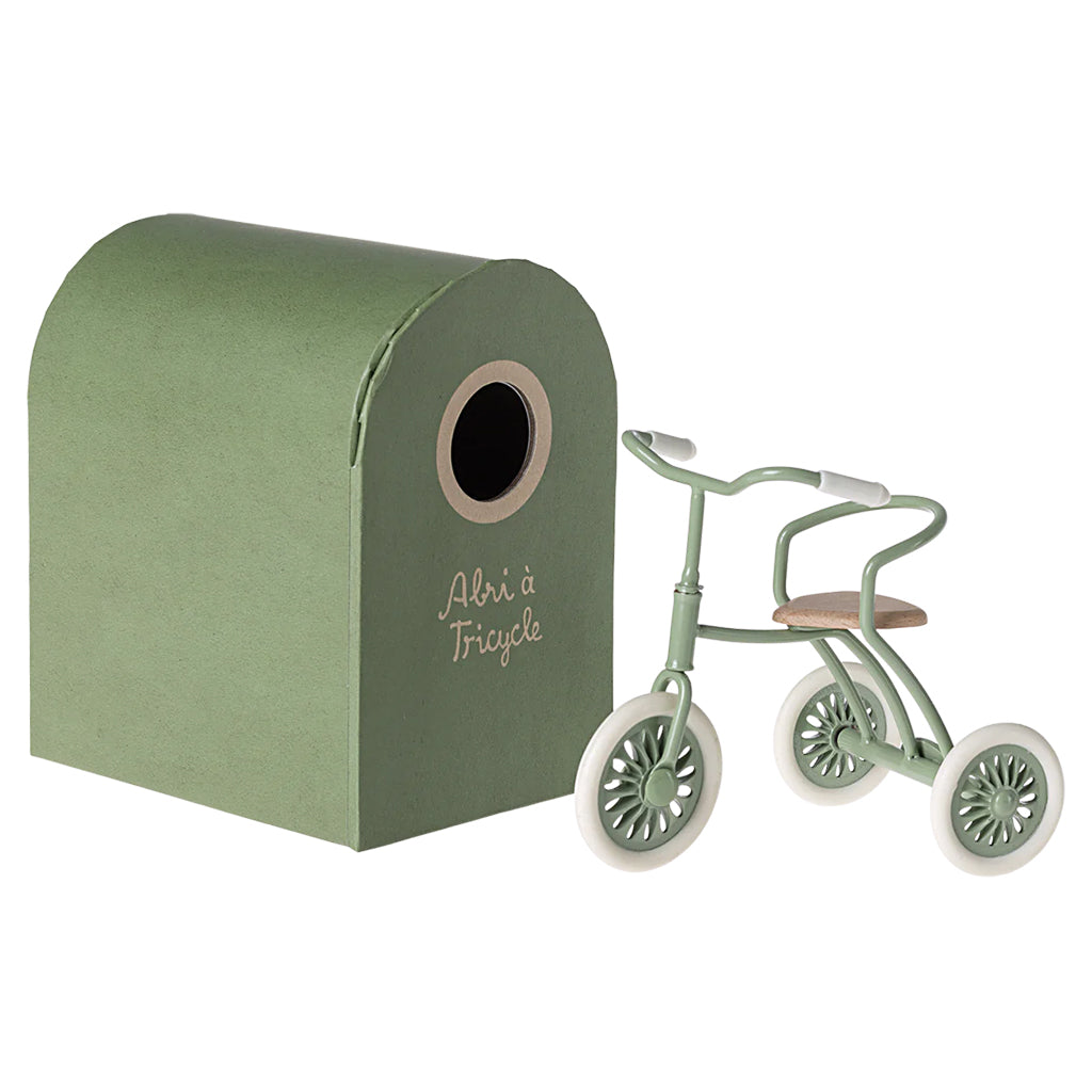 Maileg Toys Mouse Miniature Abri à Tricycle Green