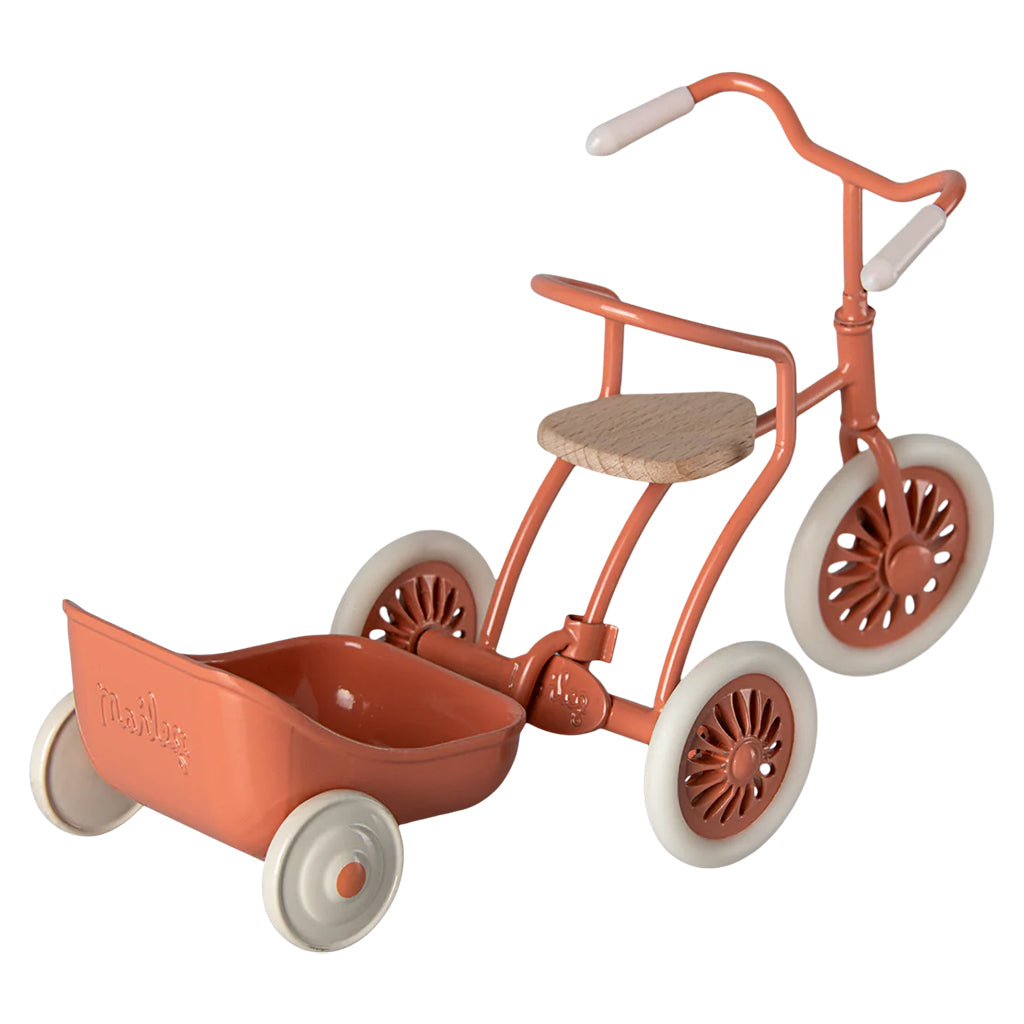 Maileg Toys Mouse Miniature Tricycle Hanger Coral Orange