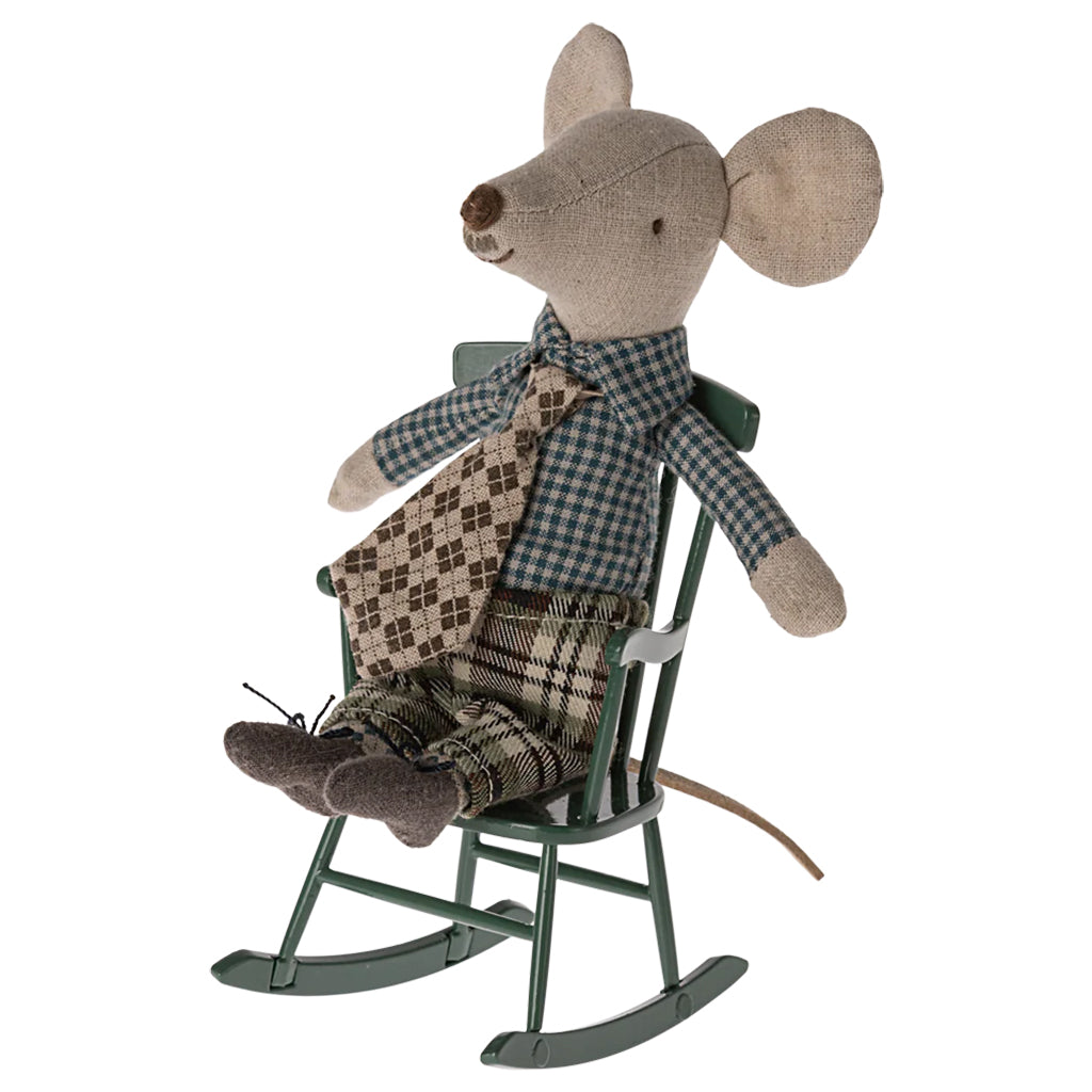 Maileg Toys Mouse Rocking Chair Dark Green
