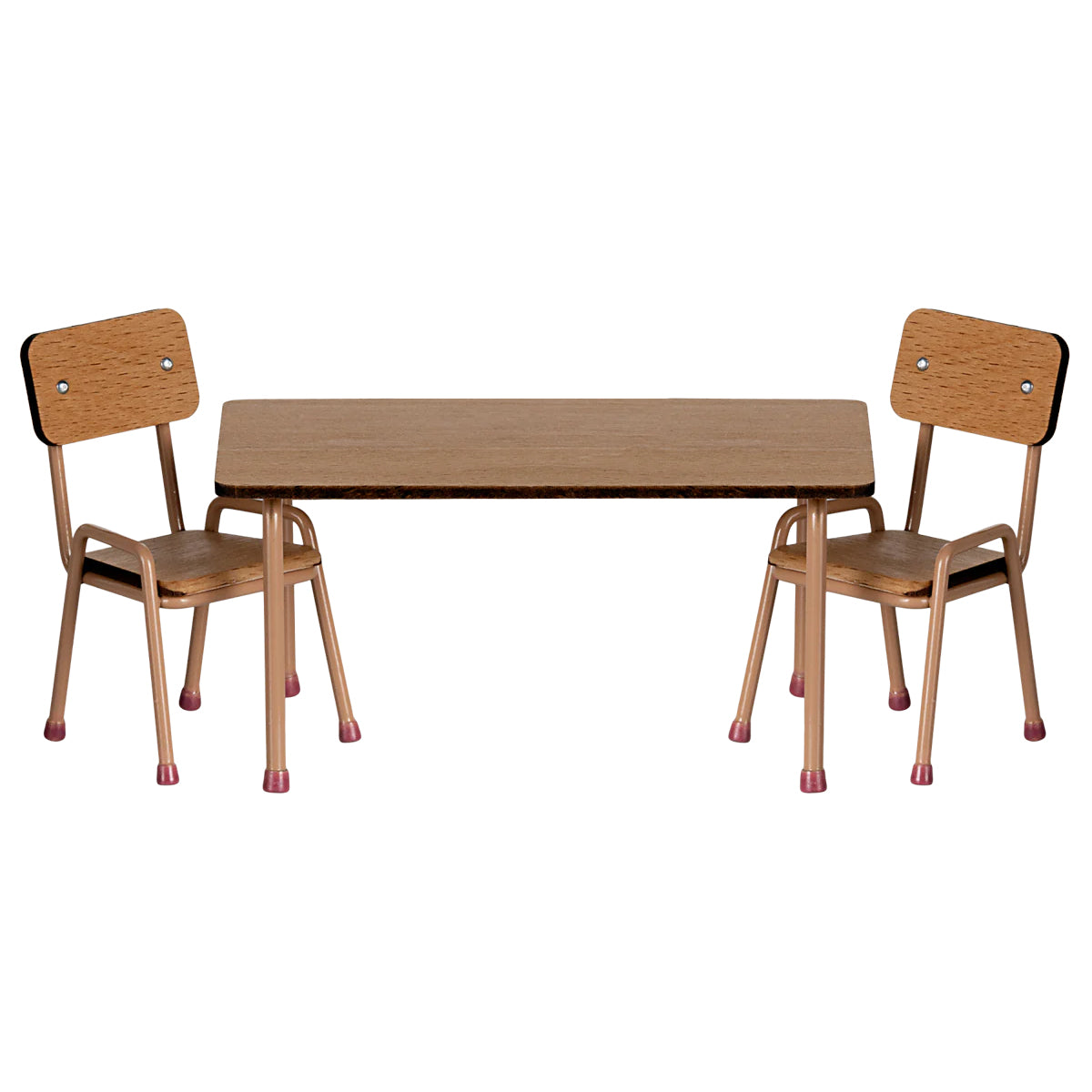 Maileg Toys Mouse Miniature Table And Chair Set Dark Powder