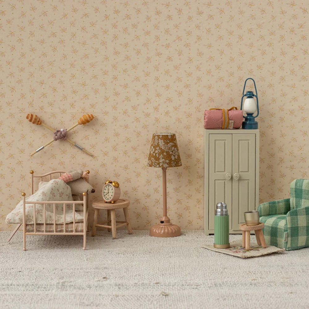 Maileg Toys Mouse Miniature Alarm Clock Powder Pink