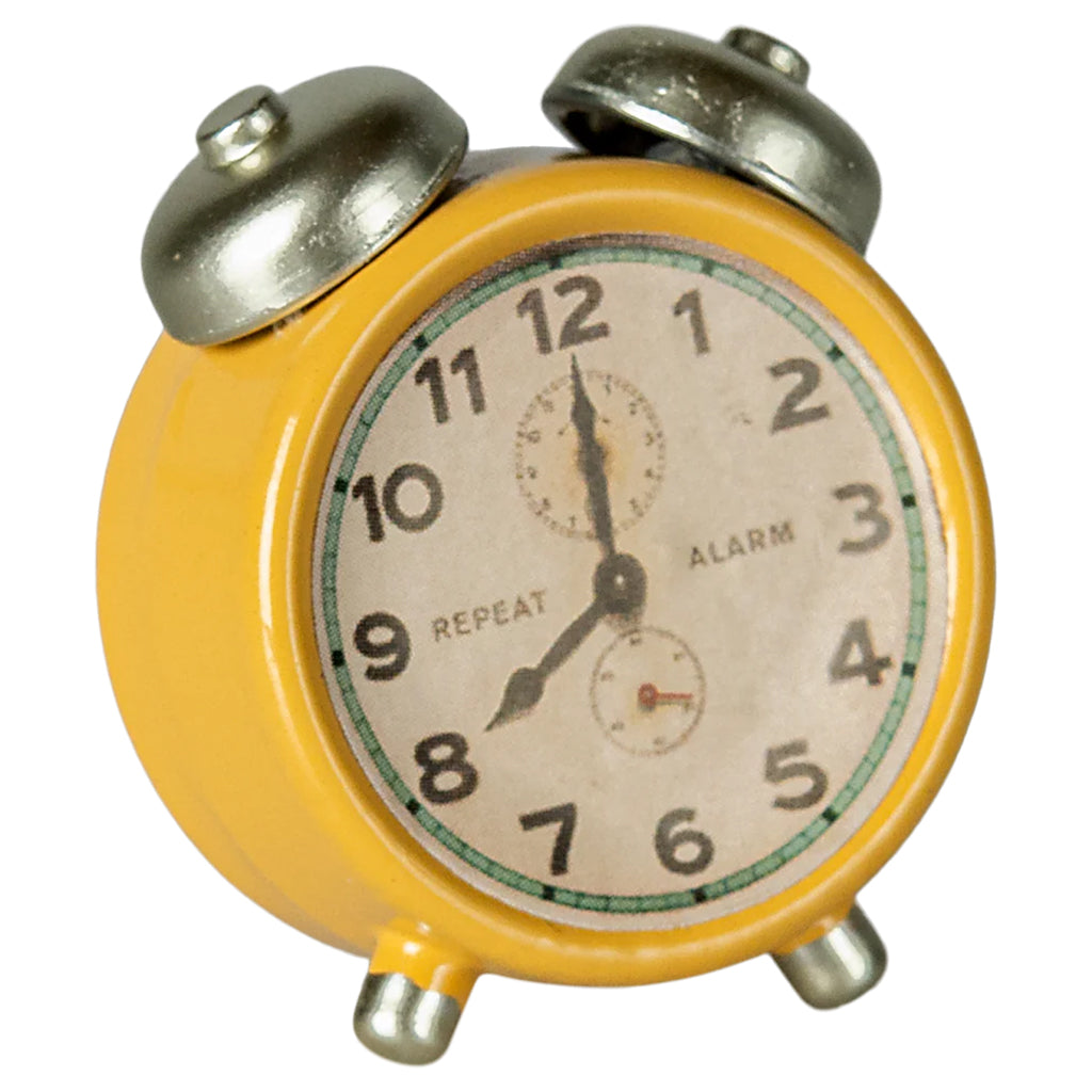 Maileg Toys Mouse Miniature Alarm Clock Yellow