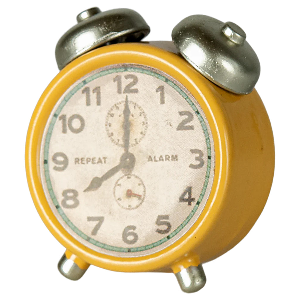 Maileg Toys Mouse Miniature Alarm Clock Yellow