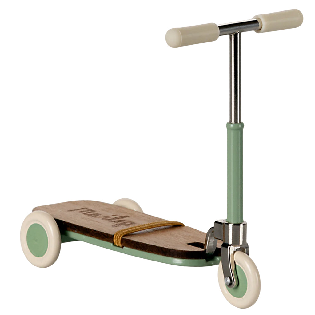 Maileg Toys Mouse Miniature Kickboard Mint Green