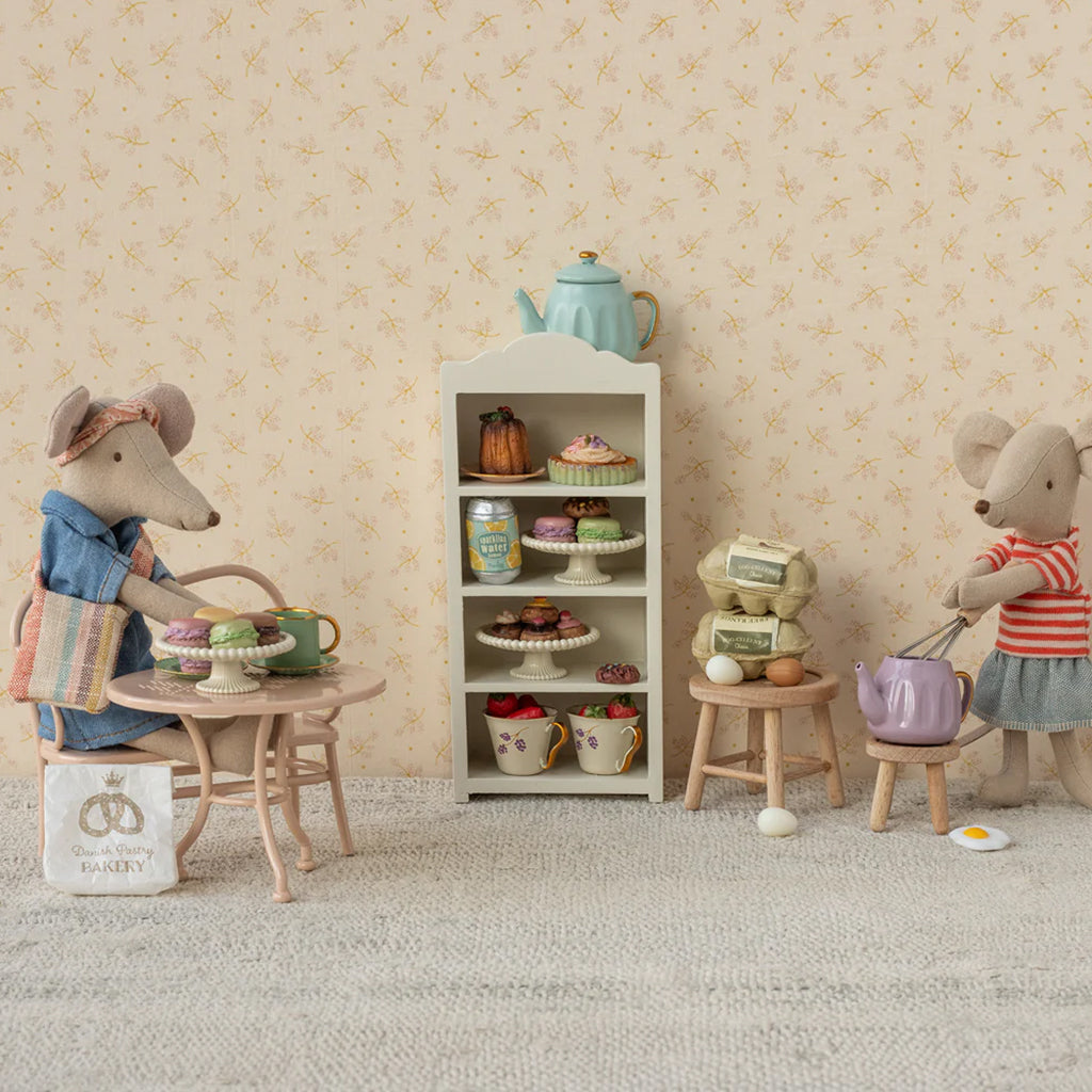 Maileg Toys Mouse Miniature Café Set Big Pale Pink