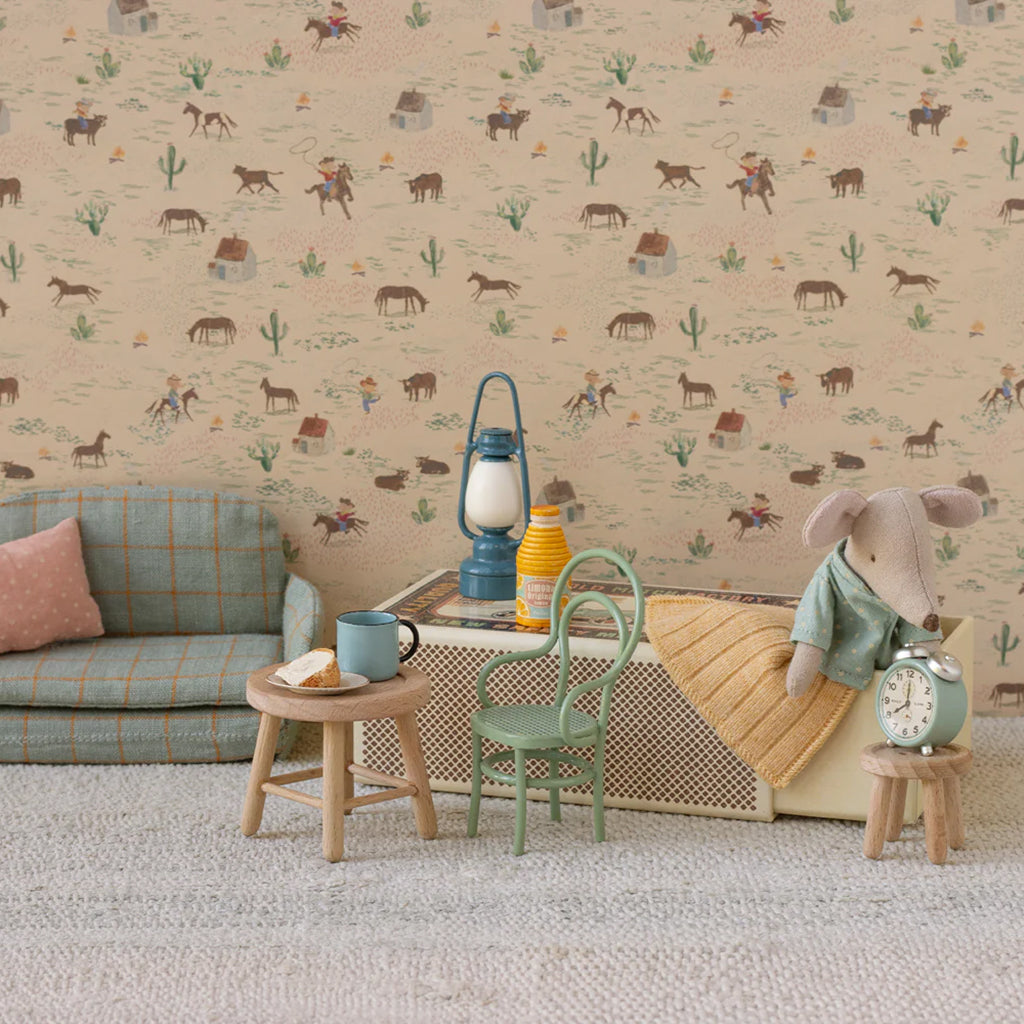 Maileg Toys Mouse Living Miniature Vintage Chair Mint Green