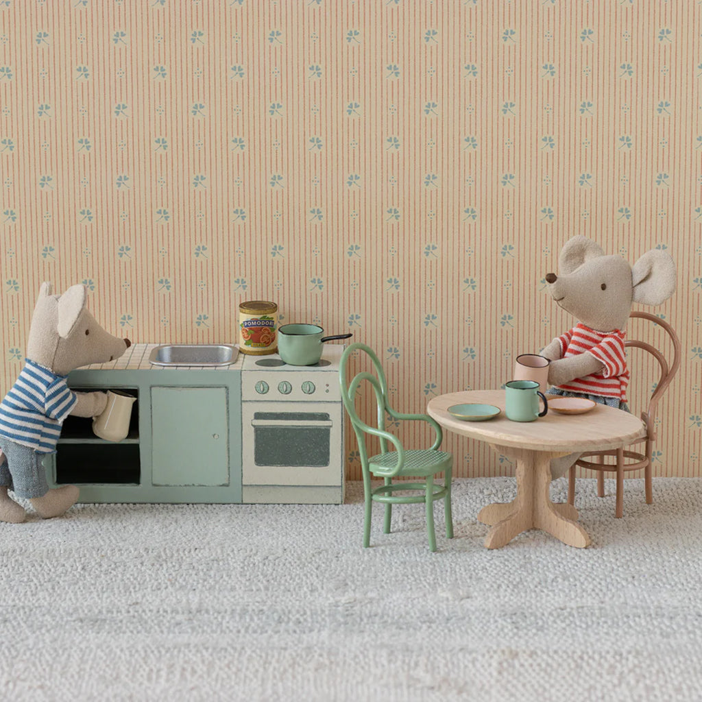 Maileg Toys Mouse Living Miniature Vintage Chair Mint Green