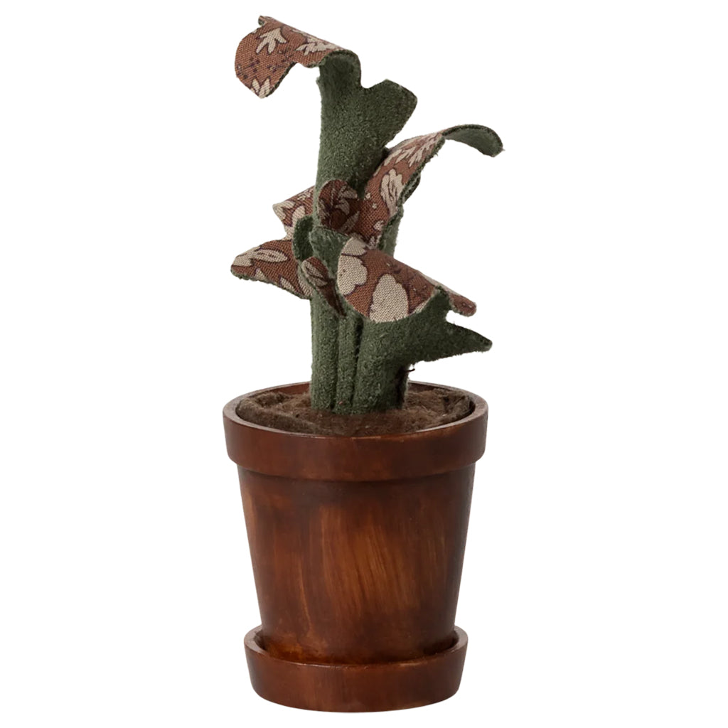 Maileg Toys Mouse Flower Pot With Plant