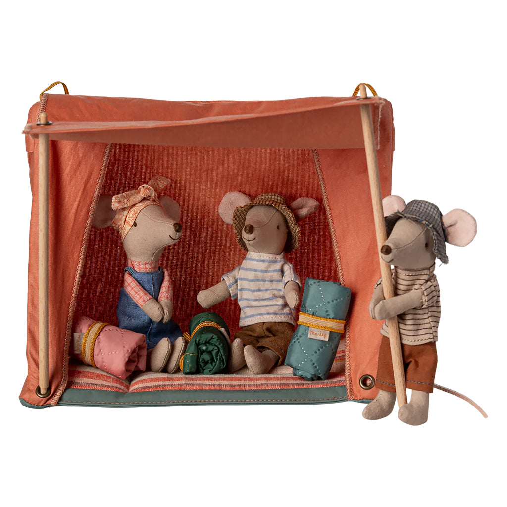 Maileg Toys Mouse Outdoor Happy Camper Tent Orange