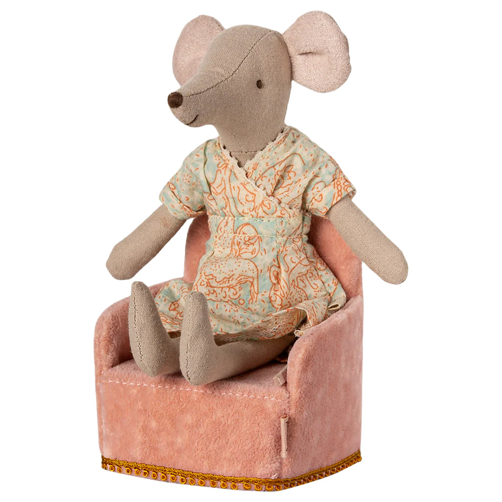 Maileg Toys Mouse Miniature Folding Chair Rose Pink
