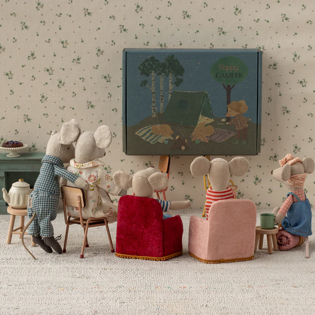 Maileg Toys Mouse Miniature Folding Chair Rose Pink