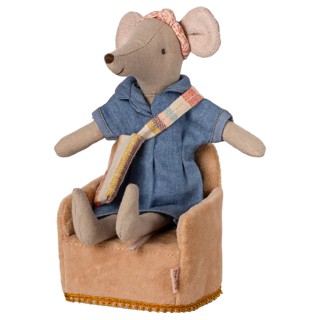 Maileg Toys Mouse Miniature Folding Chair Powder Pink