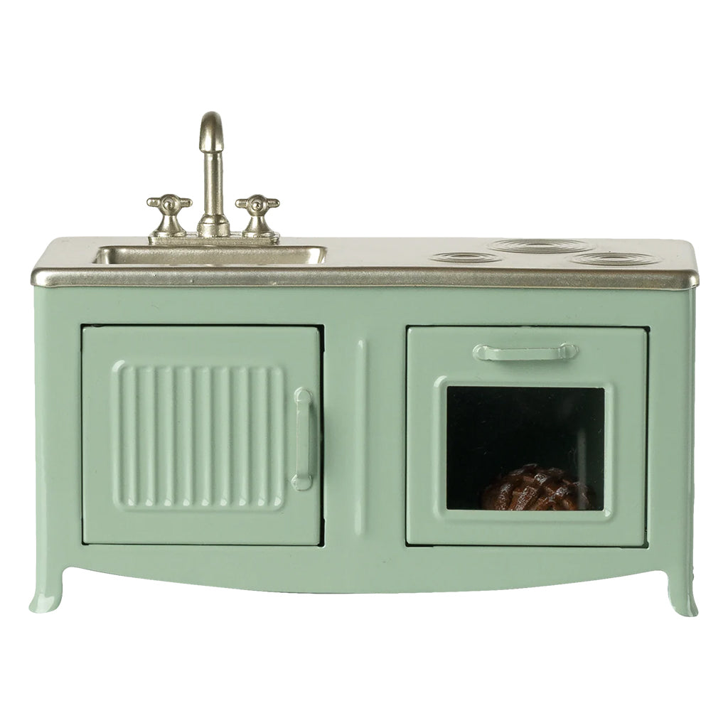 Maileg Toys Mouse Miniature Kitchen Mint Green