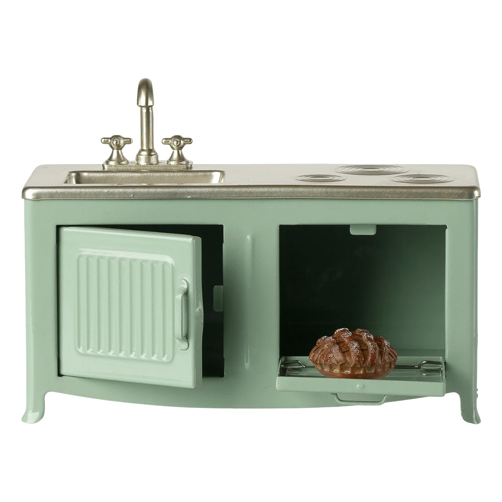 Maileg Toys Mouse Miniature Kitchen Mint Green
