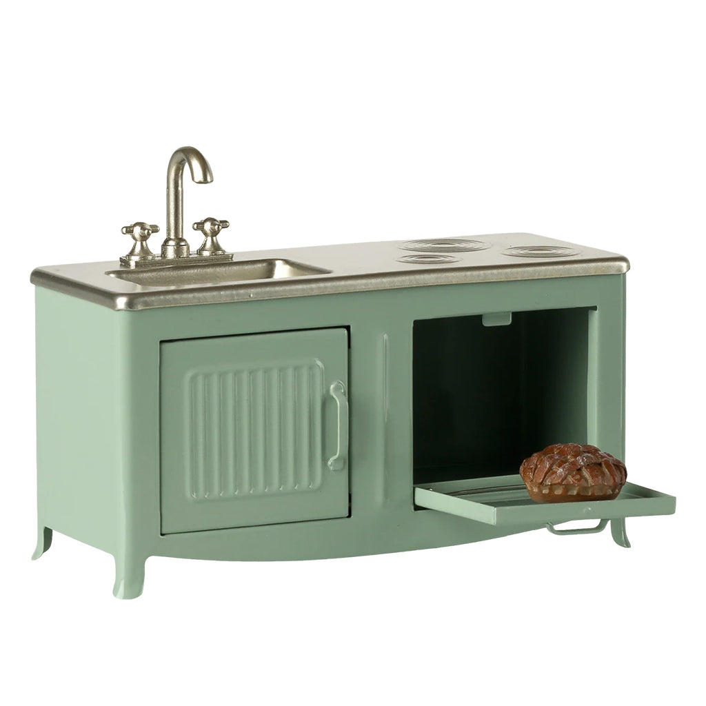 Maileg Toys Mouse Miniature Kitchen Mint Green