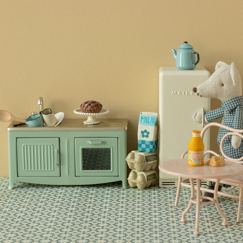 Maileg Toys Mouse Miniature Kitchen Mint Green