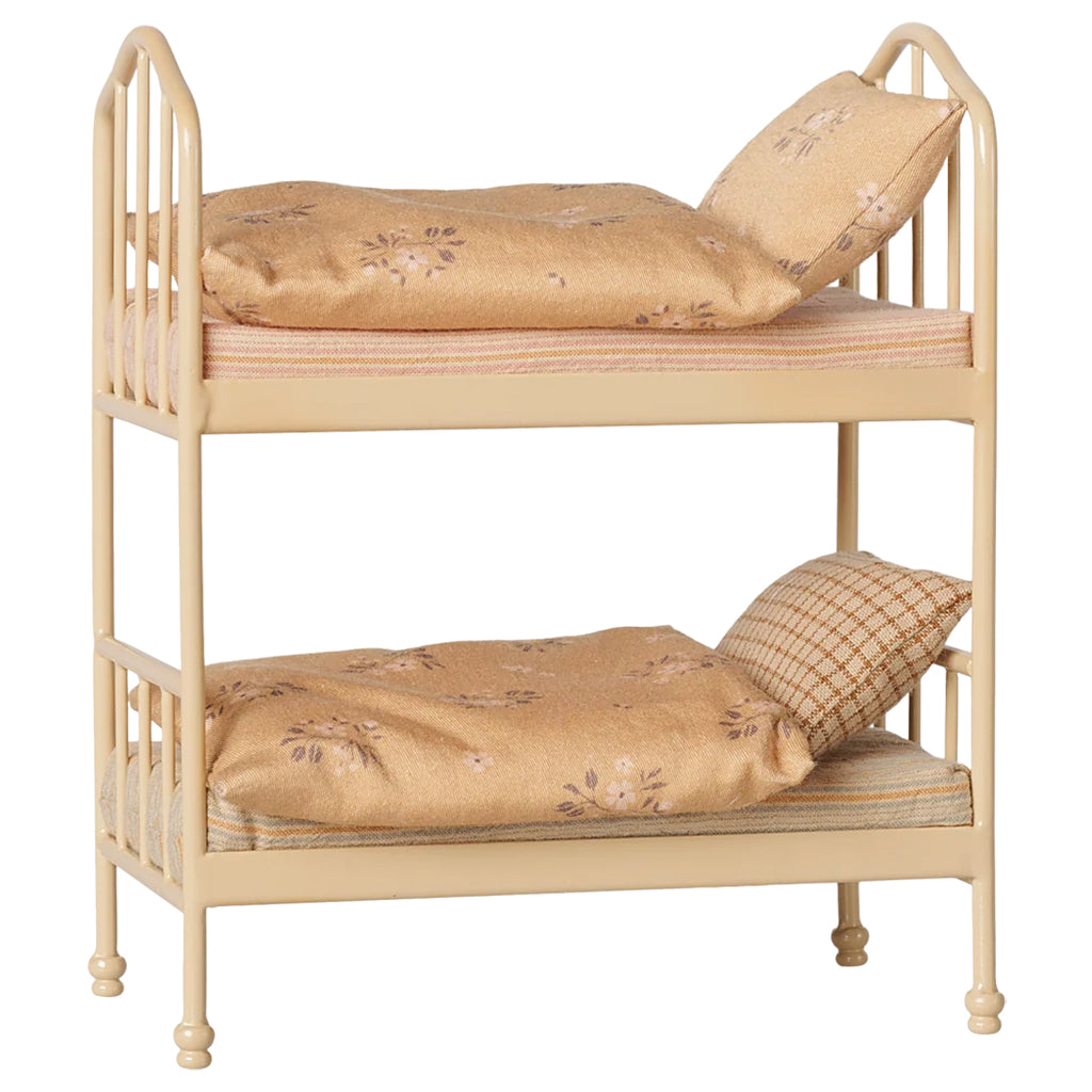 Maileg Toys Mouse Miniature Bunk Bed Wheat