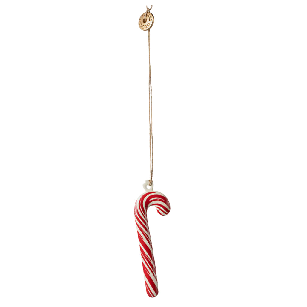 Maileg Toys Metal Sugar Cane Ornament Red Stripes