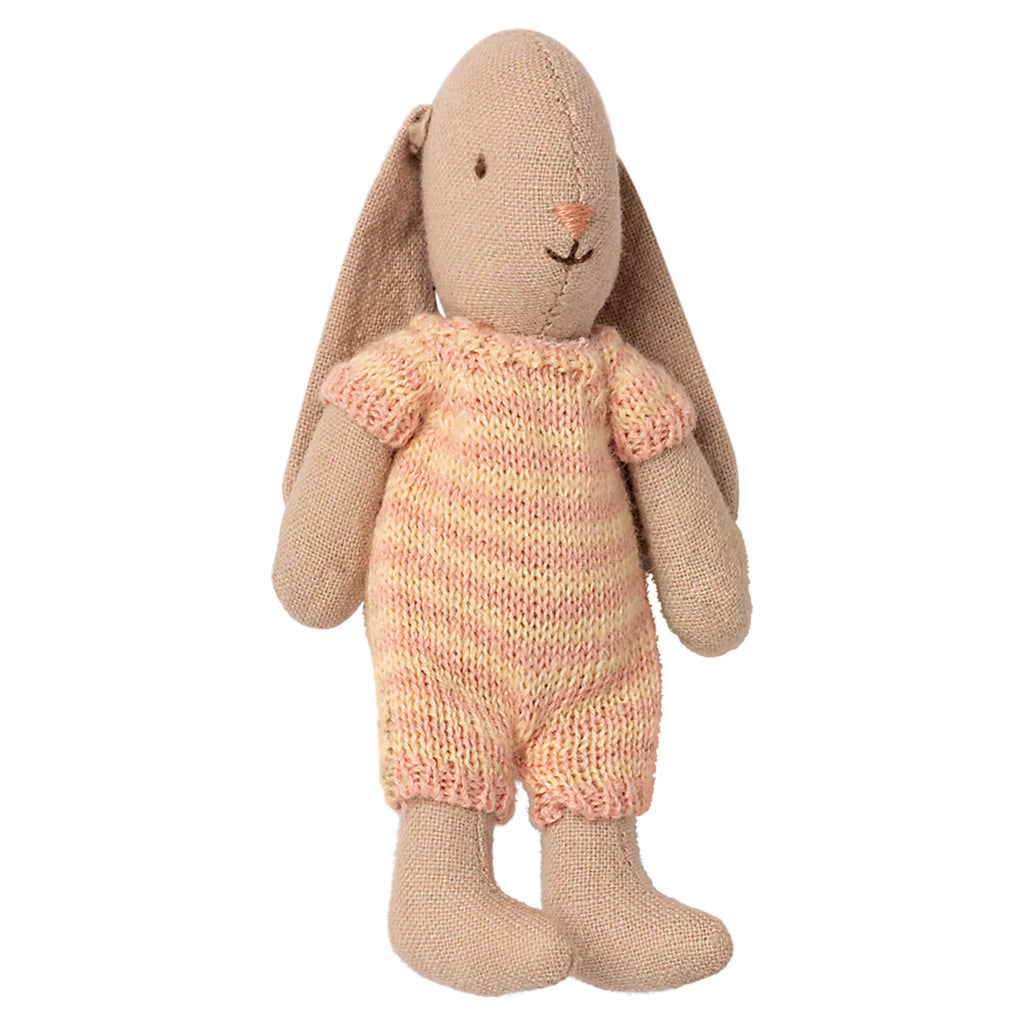 Maileg Toys Micro Bunny Old Rose And Light Rose Pink
