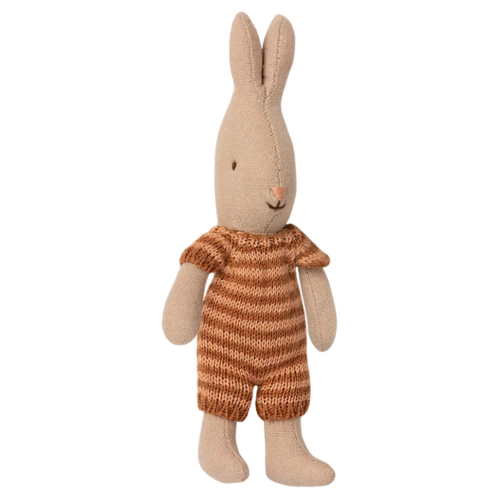 Maileg Toys Micro Rabbit Marron And Dark Powder