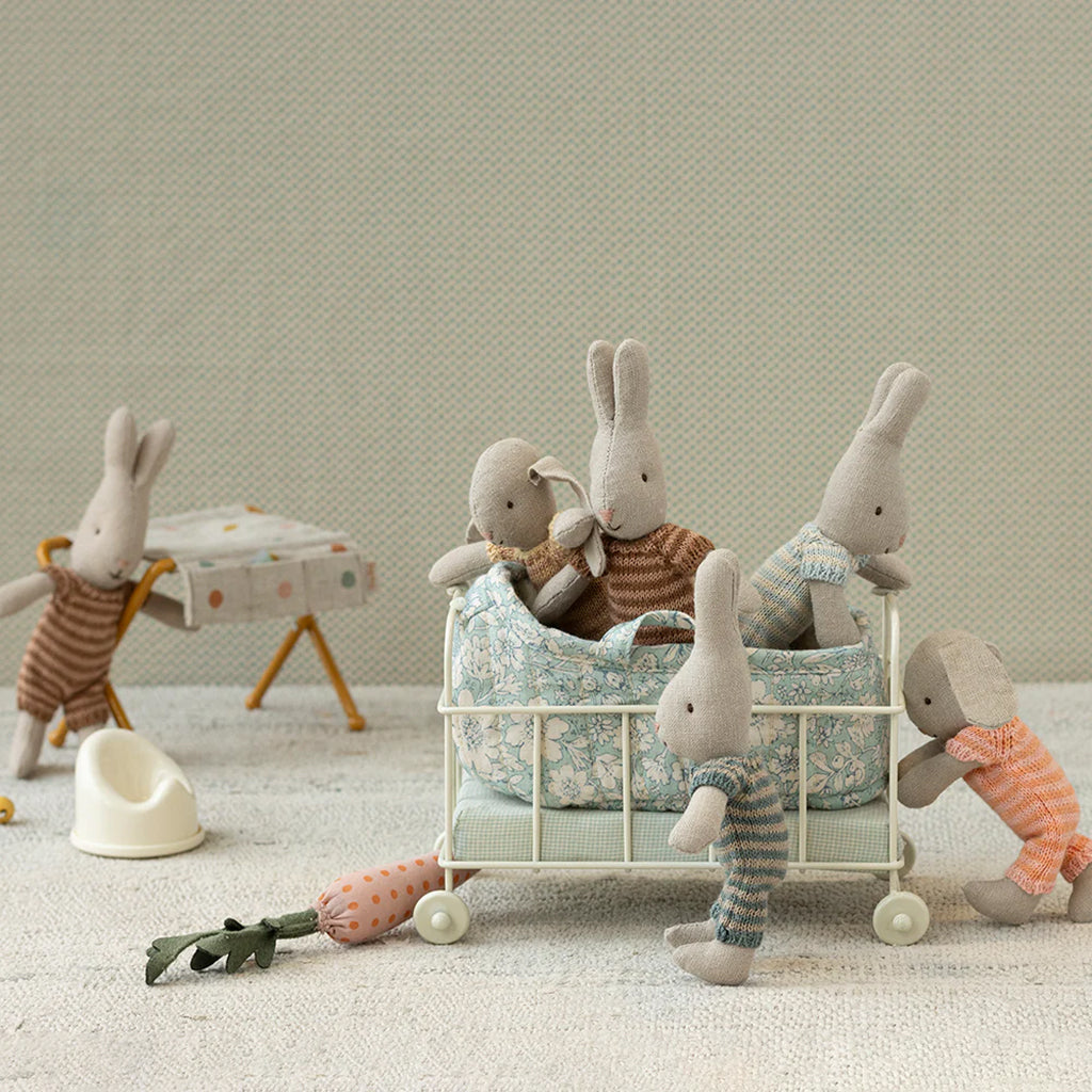 Maileg Toys Micro Rabbit Blue And Sand
