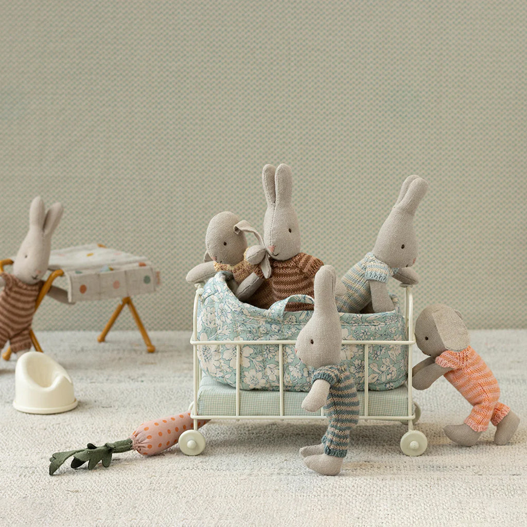 Maileg Toys Micro Rabbit Mint And Off-White