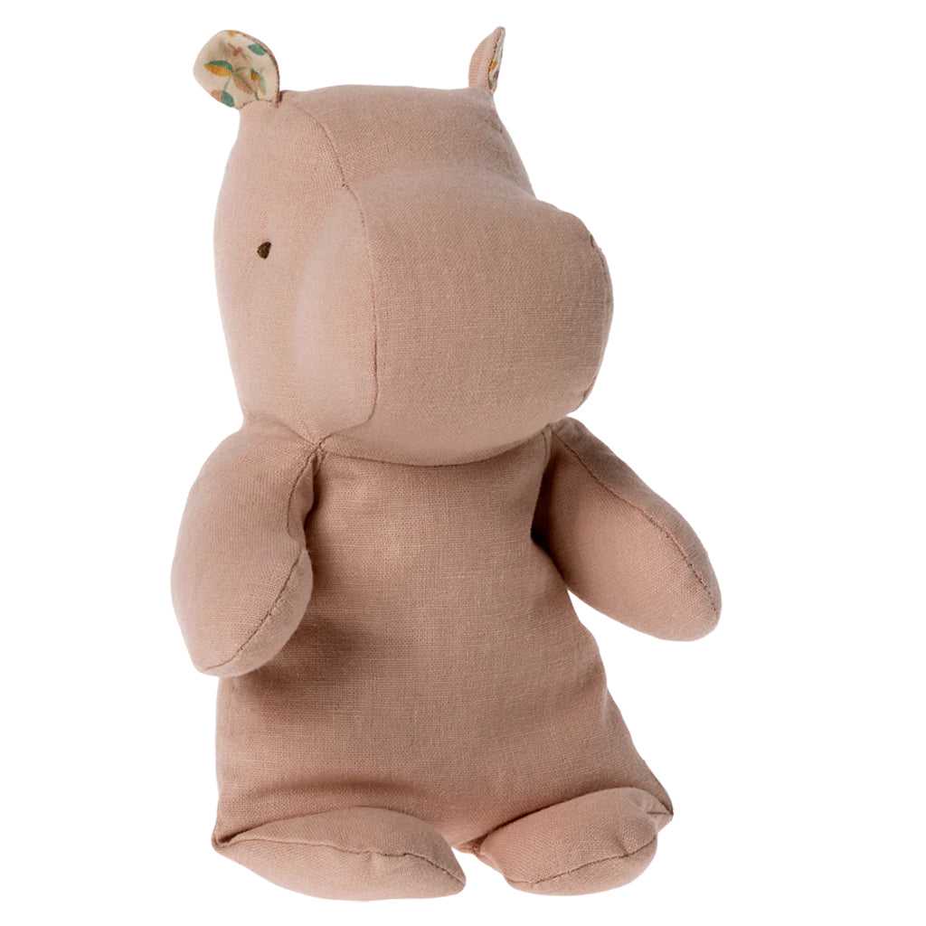 Maileg Toys Safari Friends Small Hippo Soft Toy Soft Rose Pink