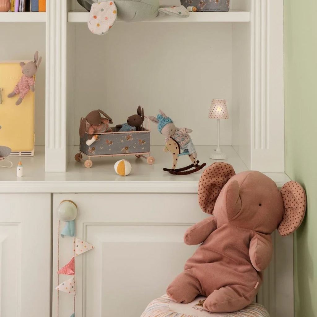 Maileg Toys Safari Friends Medium Elephant Soft Toy Vintage Rose Pink