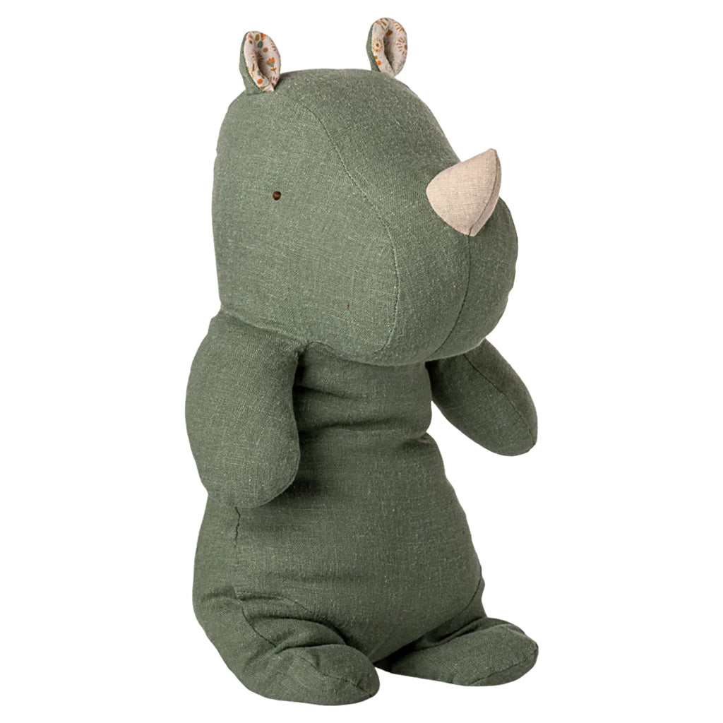 Maileg Toys Safari Friends Medium Rhino Soft Toy Sage Green
