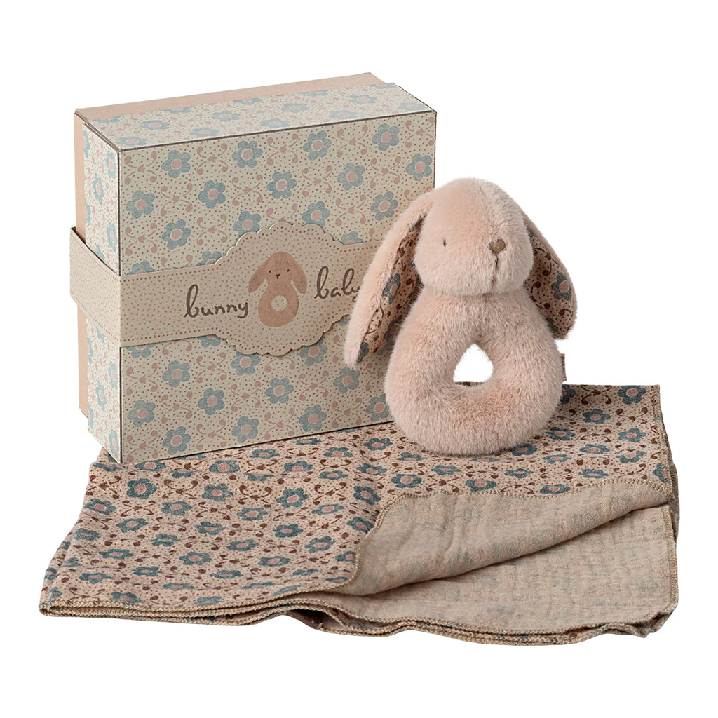 Maileg Toys Bunny Rattle Set Powder Pink