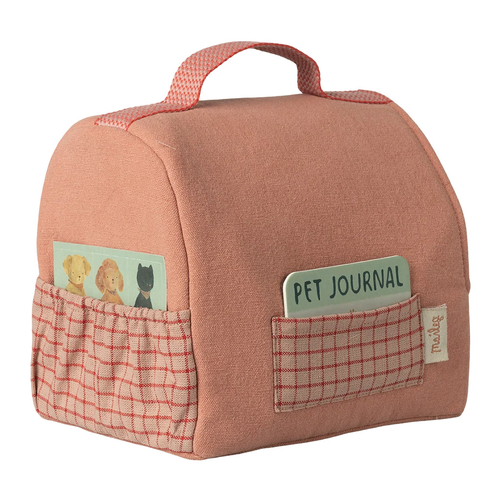Maileg Toys Mouse Pet Carrier Coral