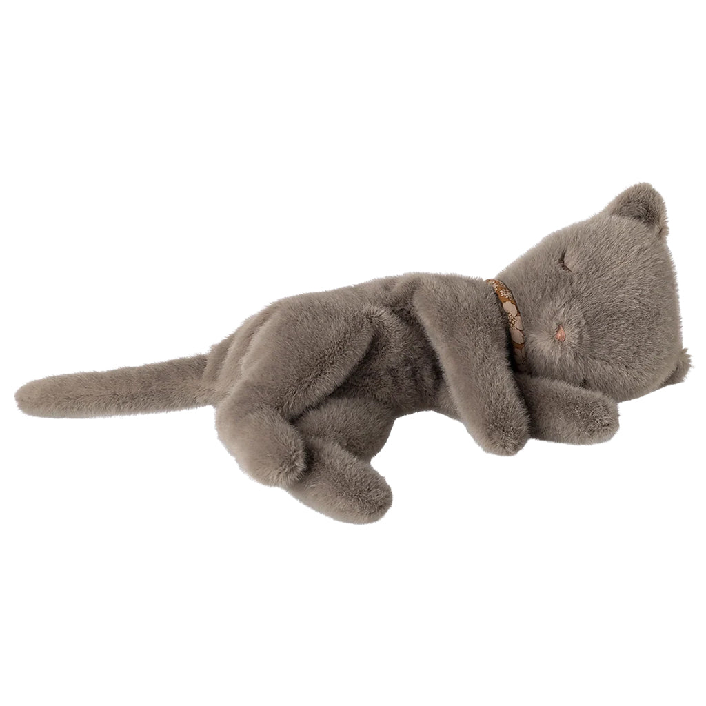 Maileg Toys Small Sleeping Kitten Soft Toy Grey