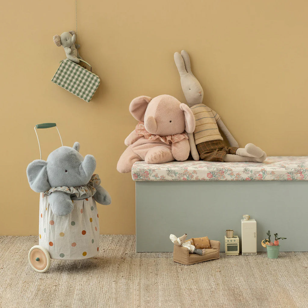 Maileg Toys Safari Friends Big Elephant Soft Toy Powder Pink